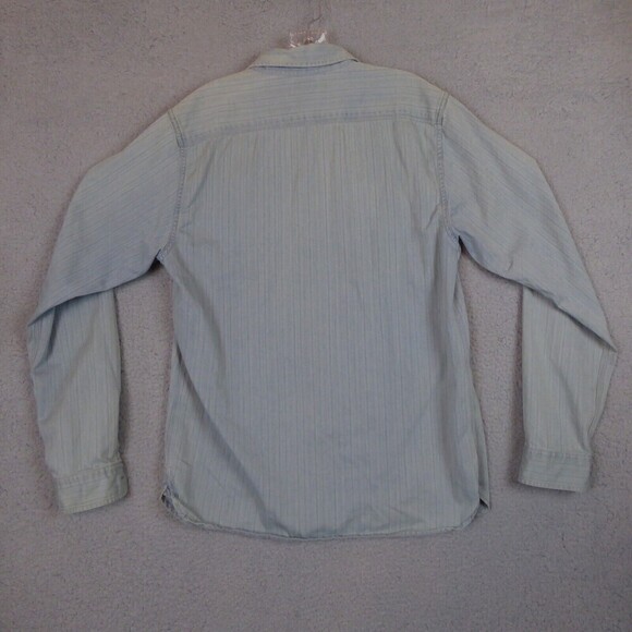 Scotch Center AMS Shirt Men's XL Blue Striped Button Down Long Sleeve Collared - Picture 7 of 10